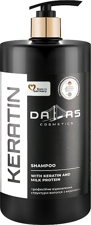 Шампунь з кератином та молочним протеїном, з помпою - Dalas Cosmetics Keratin Shampoo