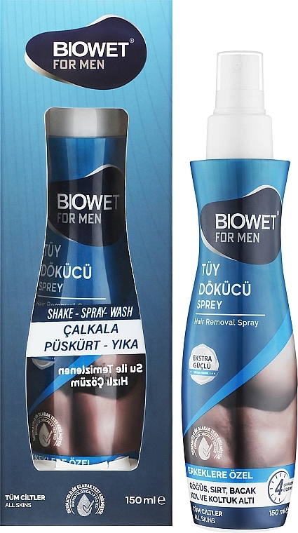 Спрей для депіляції у душі для чоловіків - Lady Biowet For Men Hair Removal Spray — фото N2