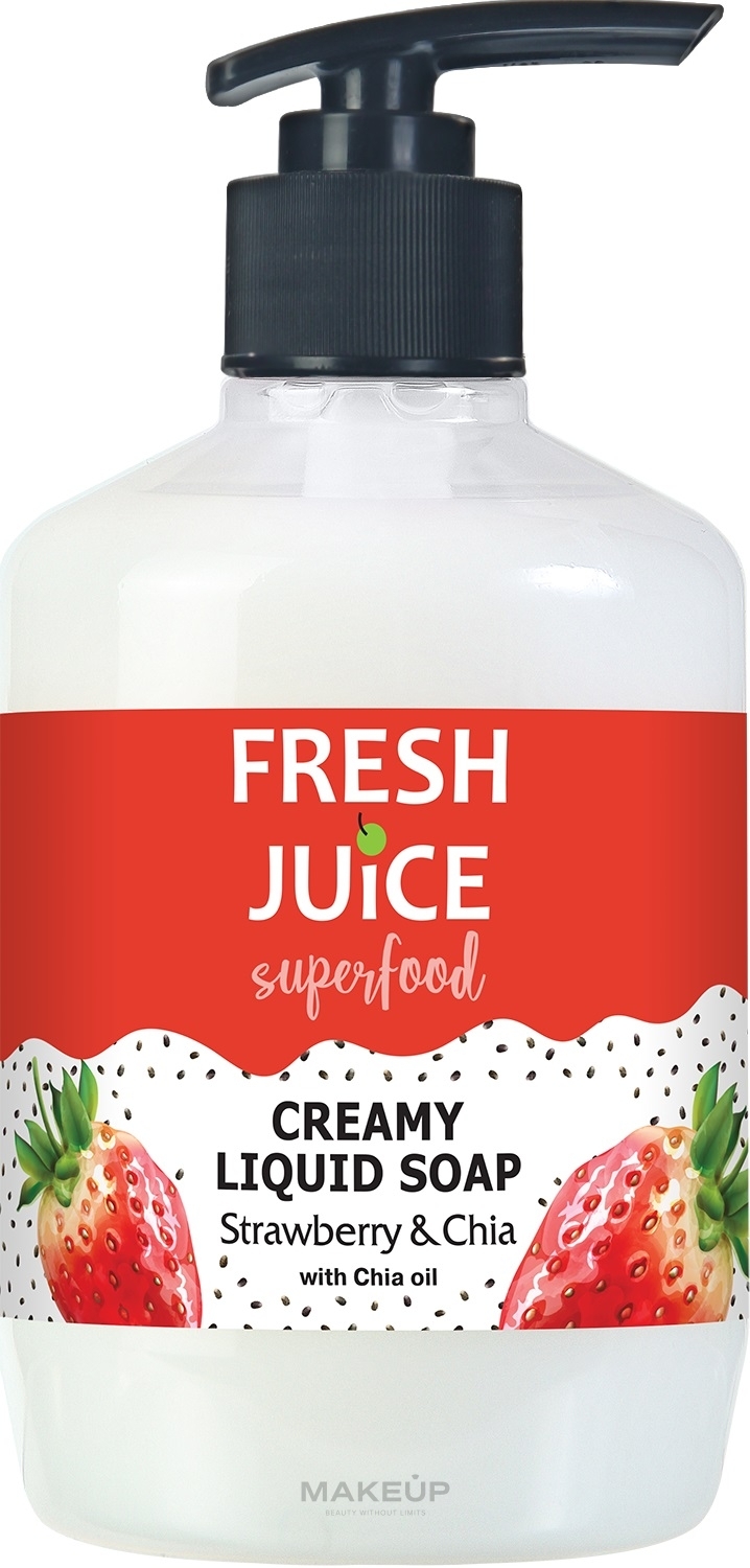 Крем-мыло "Клубника и чиа" - Fresh Juice Superfood Strawberry & Chia  — фото 460ml