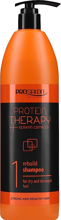 Безсульфатний шампунь для волосся - Prosalon Protein Therapy + Keratin Complex Rebuild Shampoo (з помпою) — фото N1