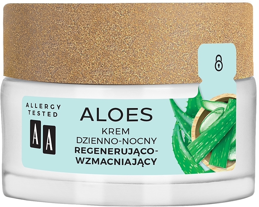 Відновлювальний і зміцнювальний крем для обличчя - AA Aloes Cream — фото N2