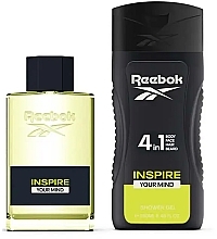 Reebok Inspire Your Mind - Набор (edt/100ml + sh/gel/250ml + bag/1pcs) — фото N2