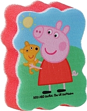 Мочалка банная детская "Свинка Пеппа", Пеппа с игрушкой, красная - Suavipiel Peppa Pig Bath Sponge — фото N1