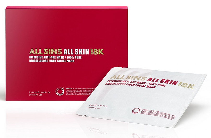 Интенсивная антивозрастная маска для лица - All Sins 18k All Skin Intensive Anti-Age Mask — фото N1