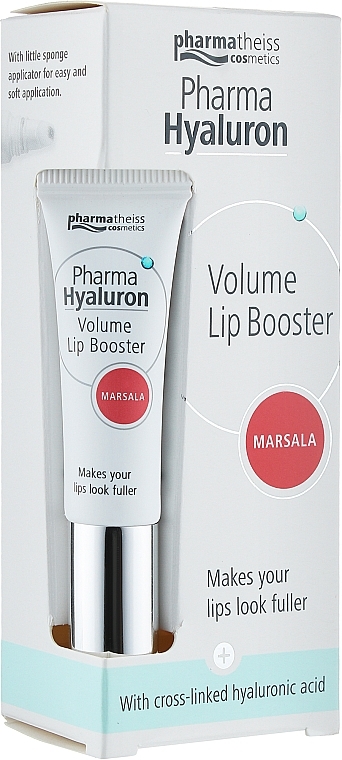 УЦЕНКА Бальзам для губ "Марсала" - Pharma Hyaluron Pharmatheiss Cosmetics Volume LipBooster Marsala * — фото N2