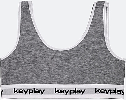Комплект белья для женщин "Base Grey", топ + трусики-бикини, светло-серый - Keyplay — фото N2