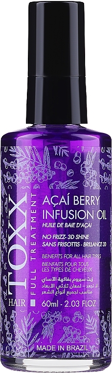 Олія ягід асаї - Hair.TOXX Acai Berry Infusion Oil — фото N1