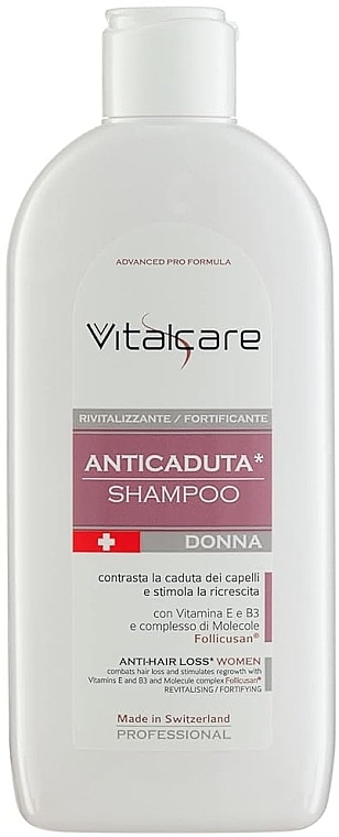 Шампунь против выпадения волос для женщин - Vitalcare Professional Made In Swiss Anti-Hair Loss Women Shampoo — фото N1