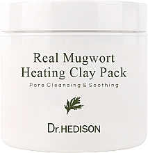 Разогревающая маска против черных точек с экстрактом полыни - Dr. Hedison Real Mugwort Heating Clay Pack — фото N1