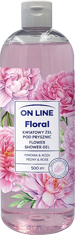 Гель для душа "Пион и роза" - On Line Floral Flower Shower Gel Peony & Rose — фото N2