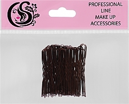 Духи, Парфюмерия, косметика Шпильки для волос волнистой формы стальные, 50мм, коричневые - Cosmo Shop