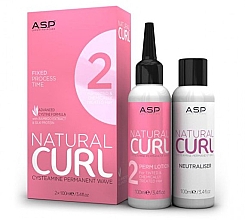 Набор - ASP Salon Professional Natural Curl Perm No.2 + Fix (neitraliser/100ml+hair/lot/100ml) — фото N1