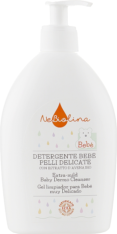Дитячий екстрам'який гель для очищення - NeBiolina Baby Extra-Mild Dermo Cleanser — фото N1
