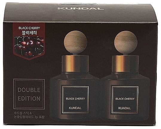 Набор аромадиффузоров для машины - Kundal Perfume Car Diffuser Black Cherry (car/dif/2x75ml) — фото N1