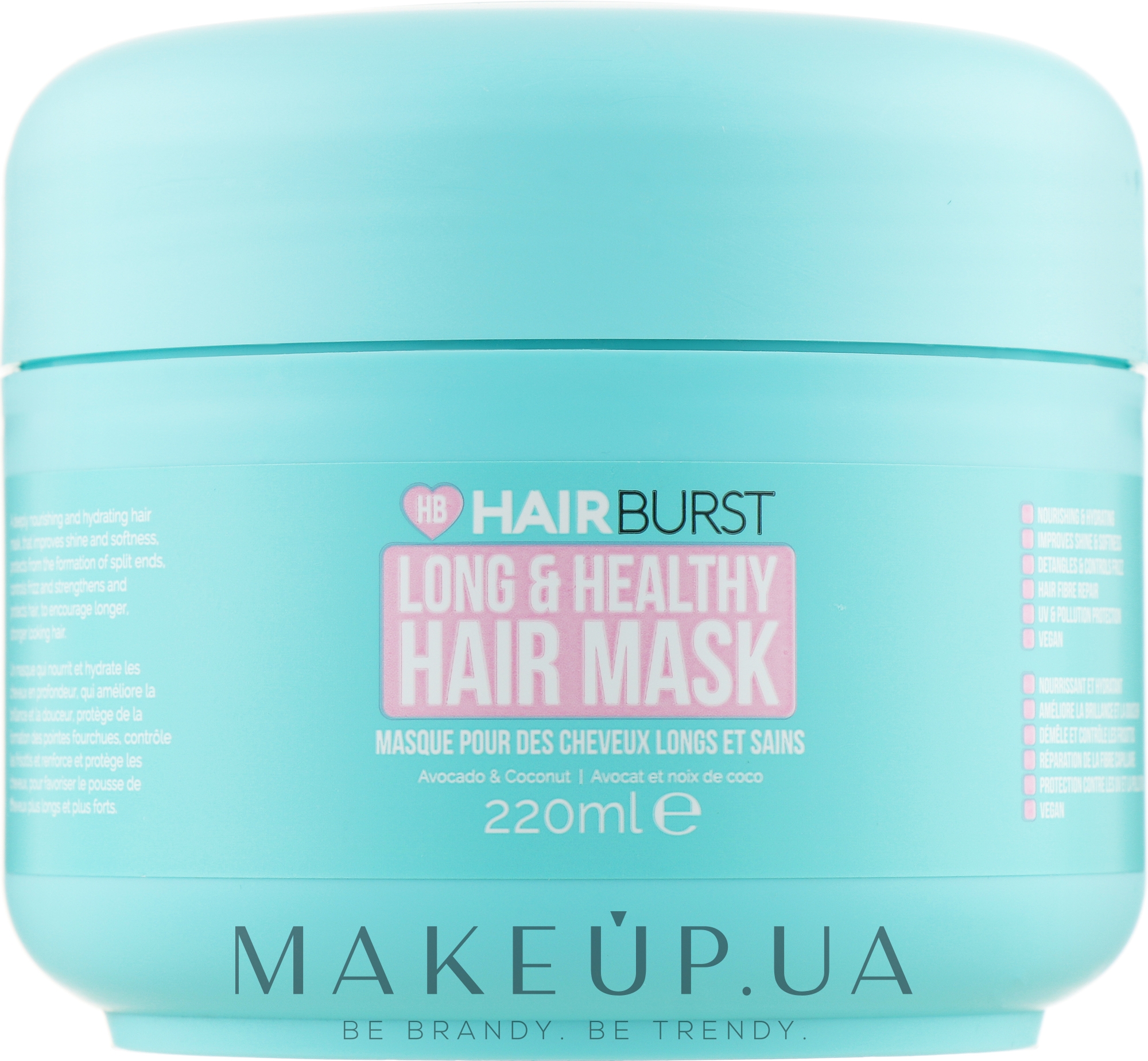 Маска для довгого й здорового волосся - Hairburst Long And Healthy Hair Mask — фото 220ml