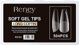 Типсы для ногтей, акриловые, прозрачные, 504 шт. - Reney Cosmetics RX-181 — фото N1