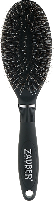 Расческа-щетка для волос овальная, 06-024, черная - Zauber — фото N1