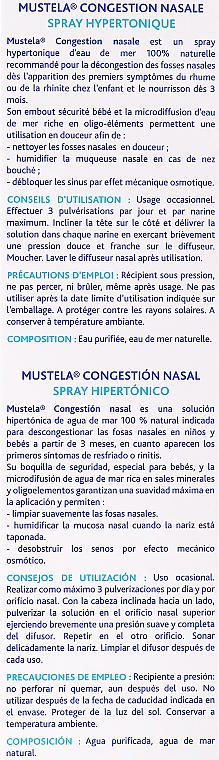 Гипертонический спрей от заложенности носа - Mustela Nasal Congestion Hipertonic Spray — фото N3