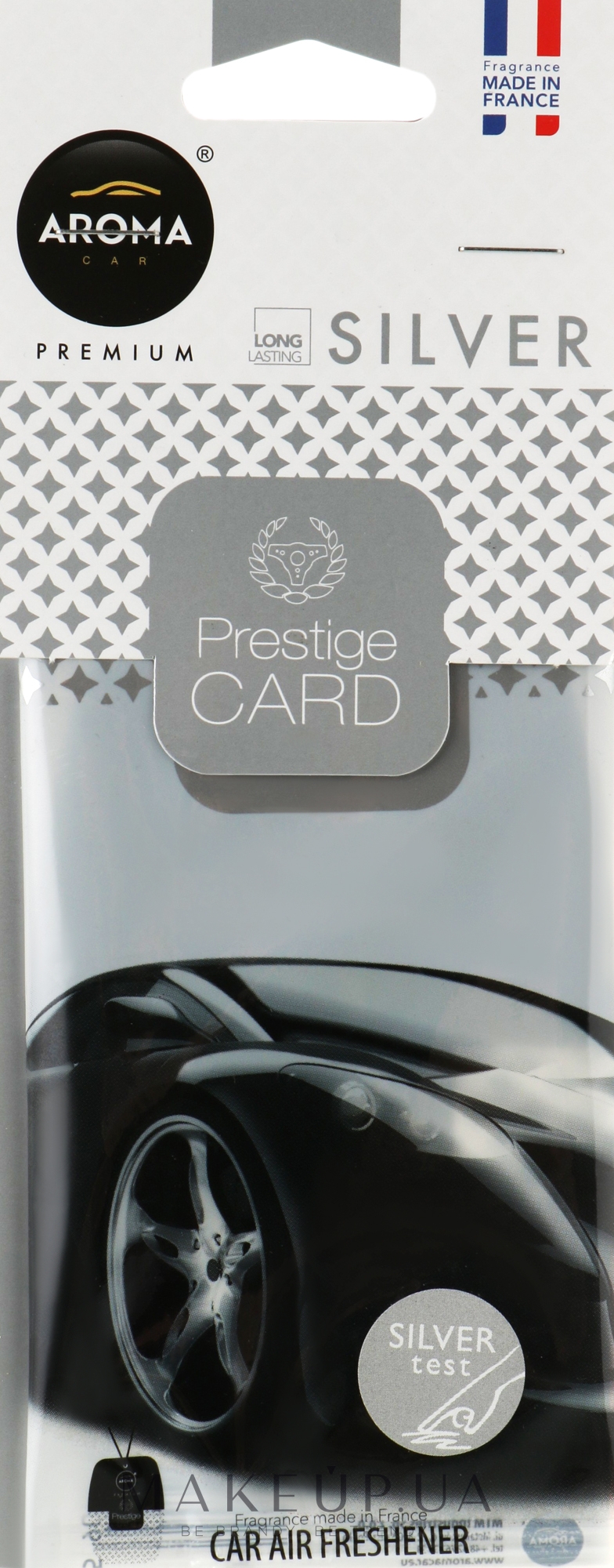 Ароматизатор с запахом целлюлозы "Silver" для авто - Aroma Car Prestige Card — фото 6g