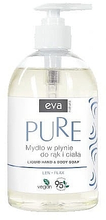 Рідке мило для рук і тіла "Льон" - Eva Natura Liquid Hand & Body Soap — фото N1