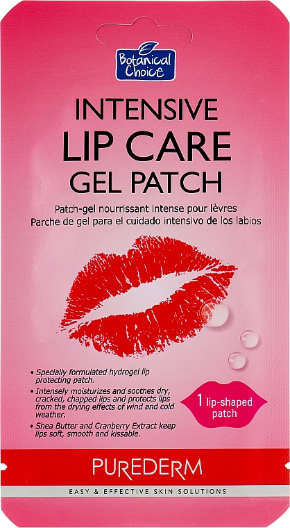 Гидрогелевый патч для губ - Purederm Intensive Lip Care Gel Patch — фото N1