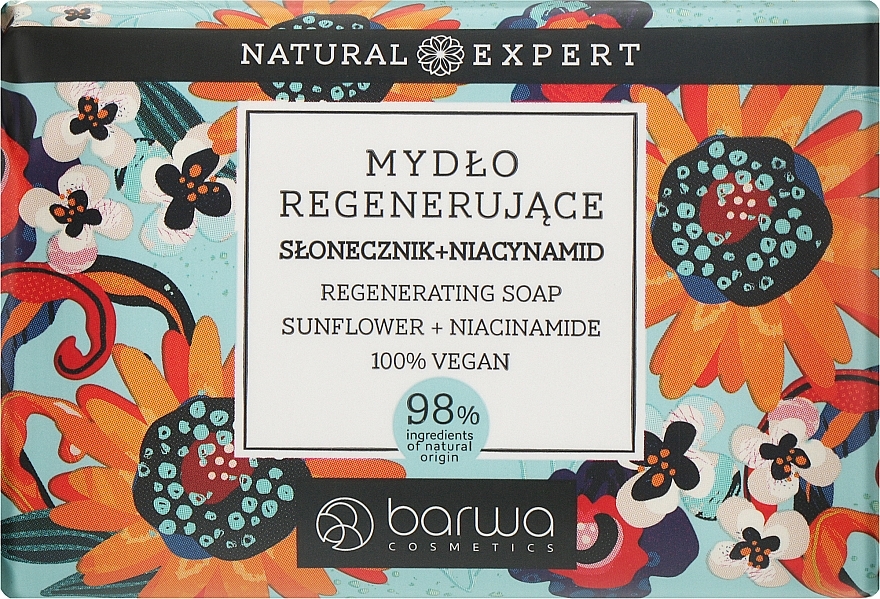 Твердое питательное мыло "Подсолнух и ниацинамид" - Barwa Natural Expert — фото N1