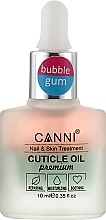 Олія для кутикули двофазна "Bubble Gum" - Canni Cuticle Oil Premium — фото N1