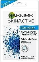 Духи, Парфюмерия, косметика Розпарююча маска проти чорних крапок і жирного блиску з цинком - Garnier Skin Naturals (2*6ml)