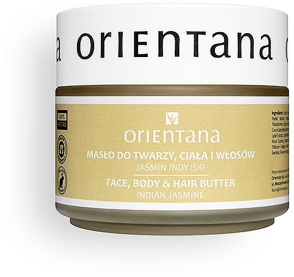 Олія для обличчя, тіла й волосся "Індійський жасмин" - Orientana Indian Jasmine Face Body & Hair Butter — фото N1