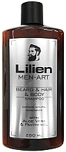 Шампунь для бороди, волосся й тіла - Lilien Men-Art Beard & Hair & Body Shampoo — фото N1