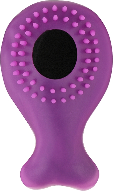 Силиконовая щеточка для умывания и чистки лица "Рыбка", фиолетовая - Puffic Fashion PF-230 — фото N1