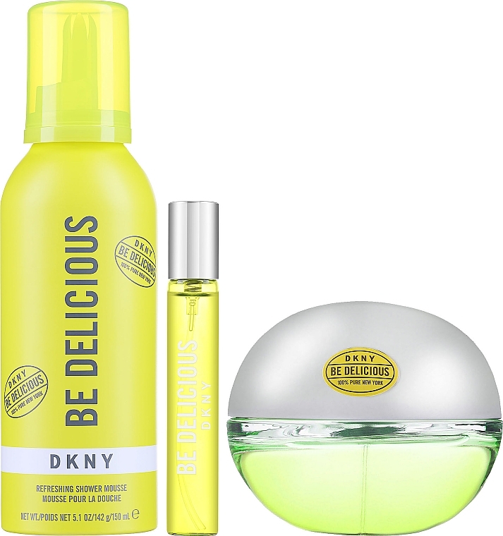 DKNY Be Delicious - Набір (edp/100ml + edp/15ml + sh/mousse/150ml) — фото N1