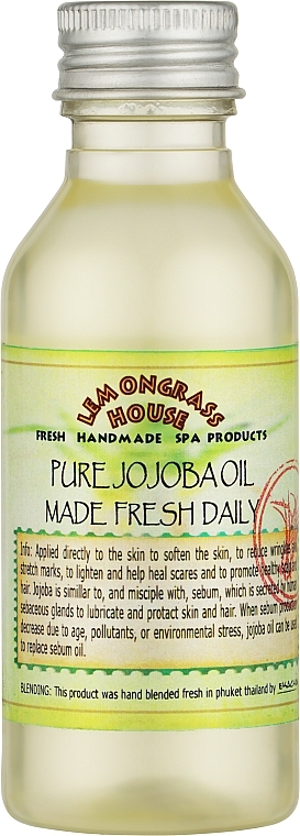 Чиста олія "Жожоба" - Lemongrass House Pure Jojoba Oil Made Fresh Daily — фото N1