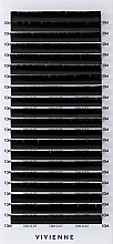 Парфумерія, косметика Накладні вії "Elite", чорні, 20 ліній (0,07, M, 10) - Vivienne