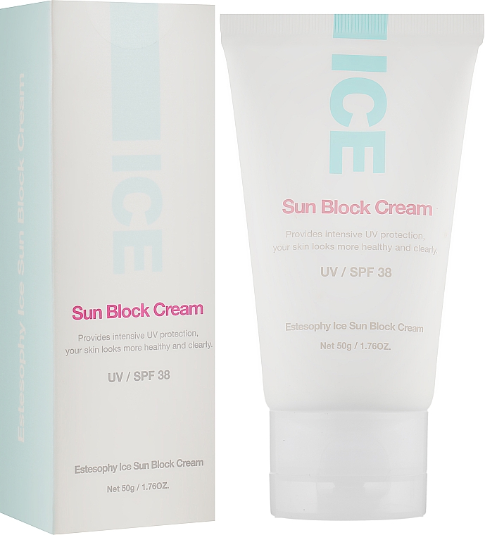 Солнцезащитный крем для лица - Estesophy Ice Sun Block Cream UV/SPF 38 — фото N2