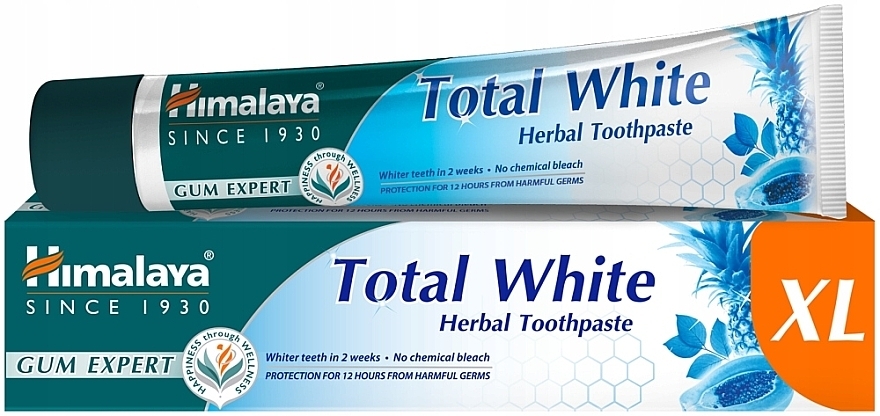 Зубная паста отбеливающая - Himalaya Herbals Gum Expert Total White XL Toothpaste — фото N1