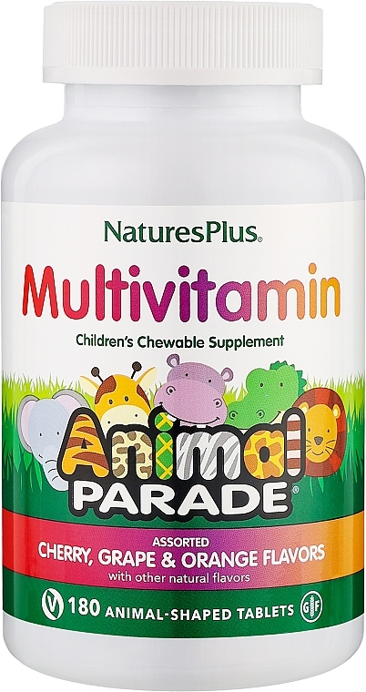 Мультивітаміни для дітей - NaturesPlus Animal Parade Multivitamin Children’s Chewables — фото N1