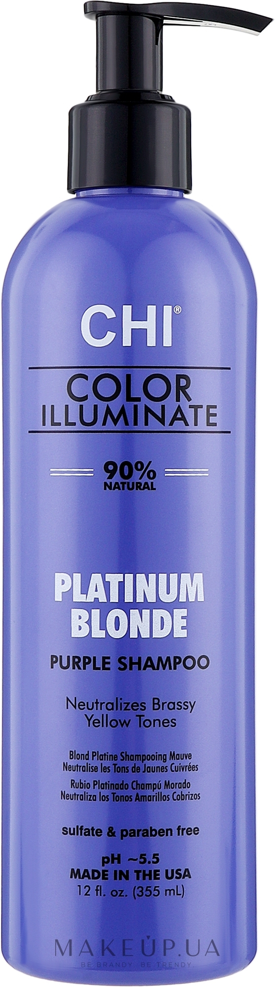 Відтінковий шампунь - CHI Color Illuminate Shampoo Platinum Blonde — фото 355ml