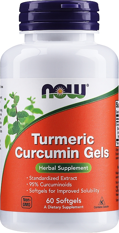 Натуральная добавка Куркумин, 60 шт - Now Foods Curcumin — фото N1