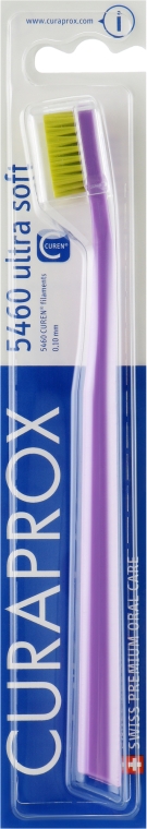 Зубна щітка CS 5460 "Ultra Soft", D 0,10 мм, бузкова, салатова щетина