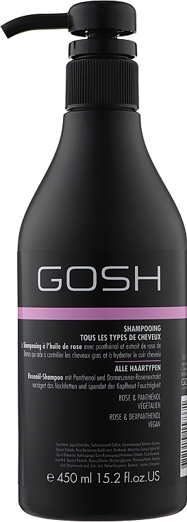 Шампунь для волос с розовым маслом - Gosh Copenhagen Rose Oil Shampoo — фото N4