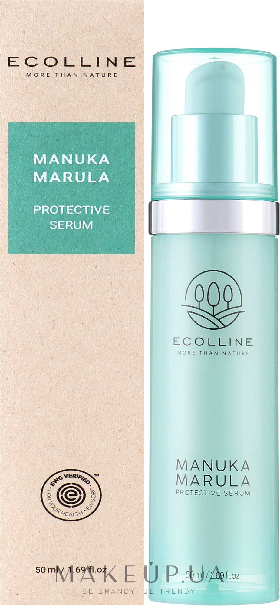Захисна живильна сироватка для обличчя з медом манука та олією марули - Ecolline Manuka Marula Protective Serum — фото 50ml