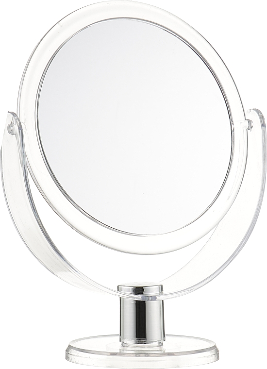 Зеркало двухстороннее косметическое настольное, круглое полупрозрачное с увеличением 3Х, 12 см - Beauty LUXURY — фото N1