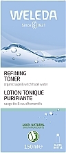 Зволожуючий тонік для нормалізації pH та звуження пор з органічним гамамелісом для нормальної, комбінованої та жирної шкіри - Weleda Refining Toner — фото N2