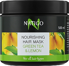 Парфумерія, косметика Зміцнювальна маска для волосся "Зелений чай з лимоном" - Natigo Daily Care Hair Mask