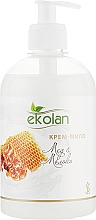 Крем-мило "Мед-молоко" з дозатором - Ekolan — фото N1