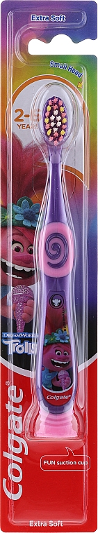 Детская зубная щетка, 2-6 лет, фиолетово-розовая - Colgate Smiles Kids Extra Soft — фото N1