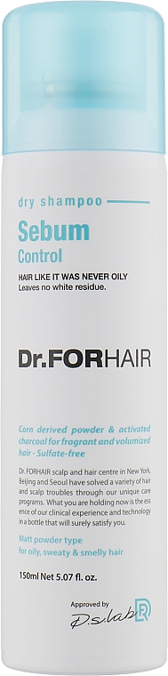 Сухий шампунь для зменшення шкірного сала - Dr.FORHAIR Sebum Dry Shampoo — фото N1