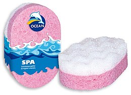 Парфумерія, косметика Масажна целюлозна губка для купання "SPA", рожева - Ocean