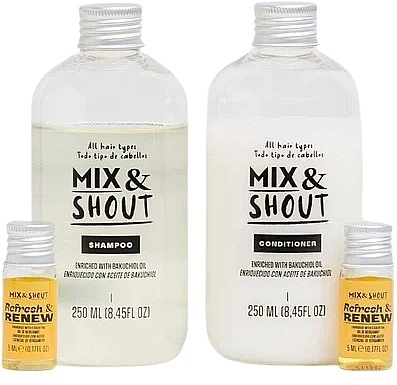 Набір для всіх типів волосся - Mix & Shout Repair Routine (sham/250ml + condit/250ml + ampoul/2x5ml) — фото N2